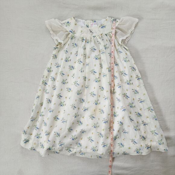 Vintage Bird + Floral Dress 5t/6 - Picture 4 of 7